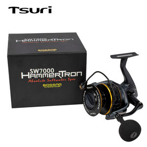 Goldjean — moulinet de pêche action originaux, équipement à tambour fixe en aluminium avec 7 + 1 roulements, Ratio de 4.9:1, frein à friction d'une puissance MAX de 20KG, adapté à la pratique en eau salée ou aux carpes - Product Image 4