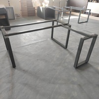 BERSON-Mesa de lectura para ordenador de oficina, mesa de acero económica, pata de un lado con marco de armario