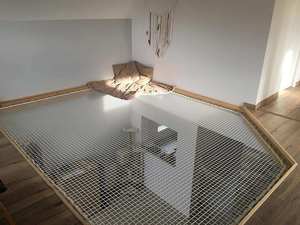 Rete di sicurezza senza nodo con gancio per rete amaca <span class=keywords><strong>Loft</strong></span> per la sicurezza in filippine servizio di taglio personalizzato - Product Image 2
