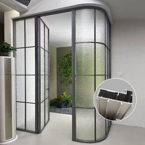 2025 6000 loạt nhôm hồ sơ vật liệu văn phòng kính phân vùng hệ thống tùy chỉnh cắt & uốn cong xây dựng khung nhôm tường - Product Image 1