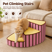 Escalier pliable pour animaux de compagnie en mousse, échelle antidérapante pour chien, housse amovible lavable, rampe portable pour canapé, lit, chiens de petite et moyenne taille