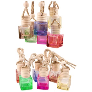 Bouteille diffuseur de parfum vide colorée pour voiture, 8ml, 10ml, 15ml, à suspendre, en verre, pour huiles essentielles – Meilleures ventes - Product Image 1