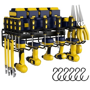 حامل أداة كهربائية مثبت على الحائط ، منظم بطارية للحفر ، رف معدني شديد التحمل للتخزين - Product Image 2