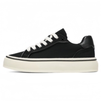 Baskets en toile pour hommes à semelle épaisse, blanches, à lacets, style plateforme, pour la marche quotidienne et les activités de plein air – Chaussures décontractées pour hommes