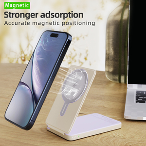 Sạc không dây di động siêu mỏng PU gấp gọn 5000mAh, tích hợp giá đỡ điện thoại - Product Image 6