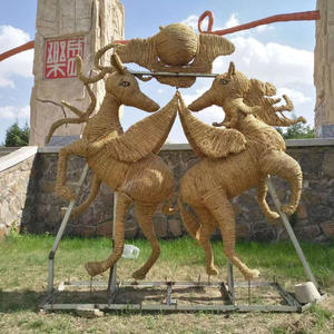 Escultura de Animales de Paja de Gran Tamaño para Festivales al Aire Libre, Adorno Decorativo para Áreas Escénicas y Pastorales con Procesamiento Personalizado - Product Image 2