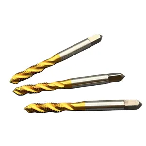 Grewin-Wholesale Professional HSS M35 Taps Size From M3 to M12 Tiain Coated Spiral Point