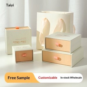 Boîte de rangement pour bijoux en poudre blanche en gros, en stock, avec tiroir bronzé pour boucles d'oreilles, bagues, bracelets et accessoires - Product Image 6