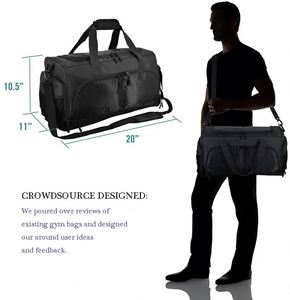 Sac de sport imperméable en polyester grande capacité avec compartiment à chaussures, directement de l'usine, fournisseur OEM/ODM de sacs de voyage et de sport - Product Image 6