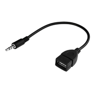 3.5mm (1/8 pouces) prise Audio AUX mâle USB 2.0 femelle OTG adaptateur convertisseur câble PVC veste tresse pour voiture musique u-disk lecture