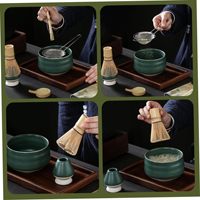 Logo personnalisé 4 à 7 pièces bol à Matcha accessoire de cérémonie thé japonais Matcha bambou biologique fouet Chasen Matcha Kit avec bec verseur