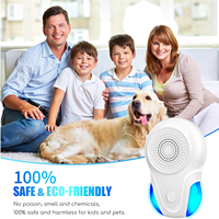 BolerGifts Répulsif Écologique Ultrasonique ABS Contre les Nuisibles, Anti-Moustiques Intérieur/Extérieur, Dispositif Électrique Anti-Souris et Serpents 50-100