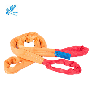 ポリエステルワイヤーロープフラットウェブ丸型エンドレス認定リギング & リフティングスリングリバースアイ2-Ply - Product Image 4