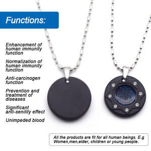 Tecnología japonesa Discolor Tarjeta de autenticidad Iones negativos Potente Bio <span class=keywords><strong>lava</strong></span> Piedra Volcánica Ciencia cuántica <span class=keywords><strong>Colgante</strong></span> de energía - Product Image 3