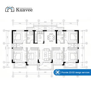 Projet de villa au Koweït, solution de conception de matériaux de construction à guichet unique, services de design d'intérieur, <span class=keywords><strong>dessin</strong></span> 2D, rendu 3D, schéma de conception - Product Image 2