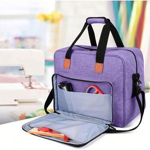 Sac de transport pour <span class=keywords><strong>machine</strong></span> à <span class=keywords><strong>coudre</strong></span> portable, grande capacité, <span class=keywords><strong>simple</strong></span>, durable, imperméable, couleur unie, fermeture éclair, pour voyage en extérieur - Product Image 2