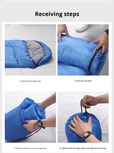 <span class=keywords><strong>Enveloppe</strong></span> Pliante Camping En Plein Air 4 Saisons Ultraléger Compact Sac De Couchage Chaud Randonnée Étanche Personnalisé Confort Coton Adulte - Product Image 4