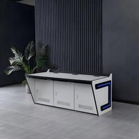 Console de salle de contrôle personnalisable en forme d'arc, bureau de travail combiné, table de commande, console de surveillance pour centre de commandement