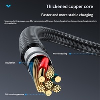 Cable de Datos USB-A a USB-C 2 en 1 con Trenzado de Nailon, Carga Rápida Tipo-C, para Auriculares, Suministro al por Mayor de Fábrica, OEM ODM