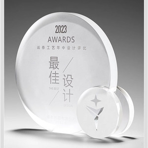 Custom Crystal <b>Trophies</b> Laser <b>Engraved</b> Digital Printing Glass Material Durable Business Gifts Outstanding Individual Medal - Product Image 5