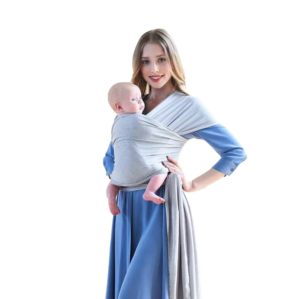 Original Stretchy Baby Sling Wrap Carrier Infant and Child Sling Simple Wrap Holder for Newborn Baby wearing
