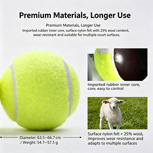 Balles de tennis de plage de qualité supérieure, extra résistantes, en feutre jaune-vert, lot de 3, approuvées ITF, écologiques, durables, portables, pour les matchs - Product Image 3