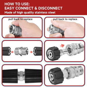 Conector Rápido de Acero Inoxidable Sulai Machinery de 3/8 para Pistola de Agua de Alta Presión, Juego de 6 Piezas - Product Image 4