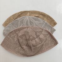 CCY Nuevas Gorras de Oración Islámicas de Malla de Color Sólido para Hombre, Gorros de Oración Tejidos con Orificios, Gorra Kufi Topi Musulmana de Ganchillo