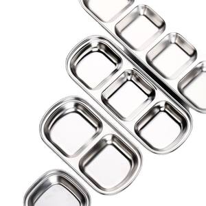 Set di Ciotole <span class=keywords><strong>per</strong></span> Salse in Acciaio Inox 304 da 1-4 Scomparti <span class=keywords><strong>per</strong></span> Salsa di Soia, Aceto, BBQ, Hotpot, Snack Coreani, Feste, Casa, <span class=keywords><strong>Ristorante</strong></span> - Product Image 5