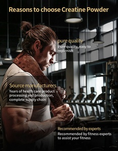 तेजी से मांसपेशियों के निर्माण के लिए उच्च गुणवत्ता वाले क्रिएटिन मोनोहाइड्रेट पाउडर, कारखाने की आपूर्ति से सीधे पूरक - Product Image 5