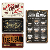 Targa in Metallo Verniciata a Colori Personalizzata con Stampa UV, Stile Vintage Retrò Ruggine, Rettangolare, per Caffetteria o Casa - Vendita Diretta dalla Fabbrica
