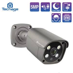 Cámara <span class=keywords><strong>de</strong></span> Seguridad IP POE Techage Network CCTV Tipo Domo <span class=keywords><strong>de</strong></span> 5MP con Visión Nocturna en <span class=keywords><strong>Color</strong></span>, Cámara POE HD <span class=keywords><strong>de</strong></span> 5MP - Product Image 1