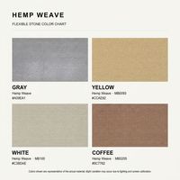 Revêtement mural extérieur en pierre flexible tissée en chanvre MCM, ultra-fin 2-3 mm, ignifuge, imperméable, écologique, certifié CE