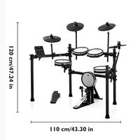 PDX540 Professional High-End Electronic Drum Kit with Pedal, 5 Drums, 3 Cymbals, Customizable