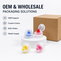 Bouchon à clapet de qualité alimentaire avec valve en silicone, bec verseur en plastique anti-fuite pour emballage de sauces, purées et boissons - Vente en gros