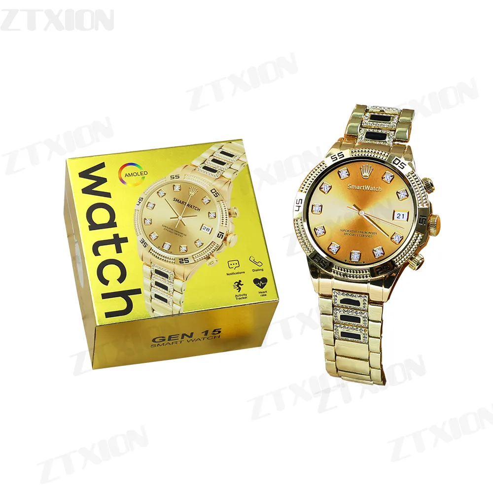 2024 Hoge Kwaliteit Goud Gen15 Smart Watch Serie 9 Watch8 Vrouwen Horloge High-Definition Groot Scherm Watch9 Smart Watch