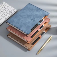 Vente flash : Ensemble de carnets A5 premium, 100 feuilles, avec couverture en cuir PU, reliure spirale, porte-stylo, agenda, pour cadeau