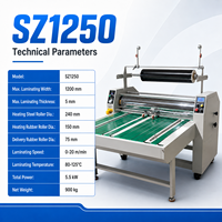 Machine à plastifier grand format SZ1250 1200 mm, plastifieuse industrielle à rouleaux pour l'impression et l'emballage