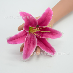 Fleurs artificielles en soie Dongchen Crafts, lys, diamètre 20 cm, décorations pour mariage et maison - Product Image 2
