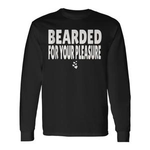T-shirt à manches longues « Bearded For Your Pleasure » avec design humoristique pour adultes - Product Image 1