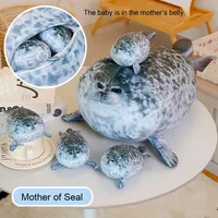 Mignon sceau de mer oreiller jouet Chubby Blob sceau en peluche oreiller en peluche coussin doux joint en peluche animaux jouets