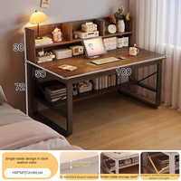 Bureau d'étude et d'écriture intégré Zhishuyunfang pour chambre d'étudiant avec étagère et chaise détachable en MDF – Bureau informatique simple