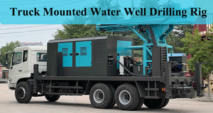 Zware waterputboorinstallatie 300m 500m 600m vrachtwagen type dieselmotor boormachine - Product Image 2