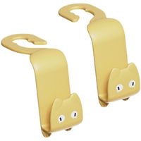 Crochet de siège de voiture moderne et mignon en forme de chat, organisateur d'accessoires derrière le siège, en plastique, 2 pièces, marque JY