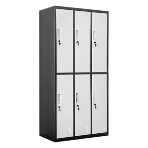 Casier de rangement en acier pour employés 6 9 20 portes Vestiaire en métal Casiers à colis pour travailleurs Bagages de travail Casier à bagages pour <span class=keywords><strong>téléphone</strong></span> portable - Product Image 1