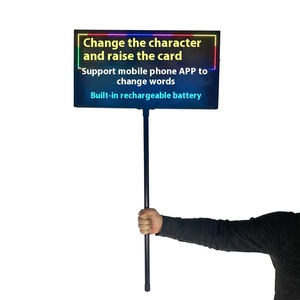 Cầm tay điện thoại di động thay đổi LED hiển thị biển quảng cáo Thép Ánh sáng đèn flash Board với sạc pin kho báu cho sử dụng ngoài trời - Product Image 1