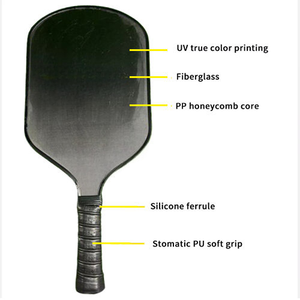 Nouvelle pagaie de pickleball en fibre de carbone brute 2026. Poignée noire avec protection des bords. Raquette de pickleball professionnelle pour adultes. - Product Image 5