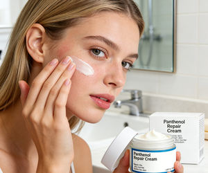 Crème réparatrice OEM à la bêta-panthénol, hydratant visage avec panthénol et soulagement des rougeurs, réparation de la barrière cutanée et crème apaisante - Product Image 2