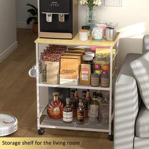 3 Tiers Kitchen Furniture <b>Storage</b> Kitchen Cart Rack Corner Small Furniture for Office Furniture Living Room Bathroom - Product Image 2