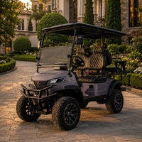 Voiturette de golf électrique Firefly Sanctuary 2, 4 ou 6 places, moteur AC 72V 7.5KW, batterie au lithium pour balades nocturnes lumineuses, conduite silencieuse